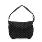Gucci Half Moon Hobo Black GG Suede Leather — view 5