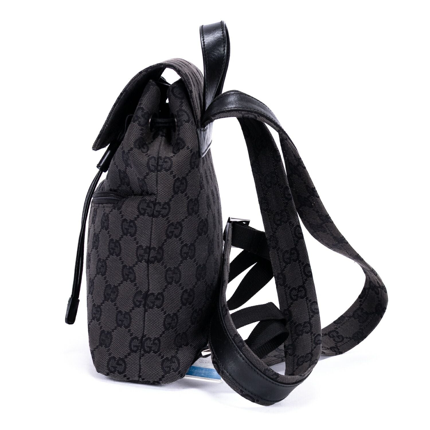 Gucci Front Pocket Backpack Black Monogram Canvas — view 3