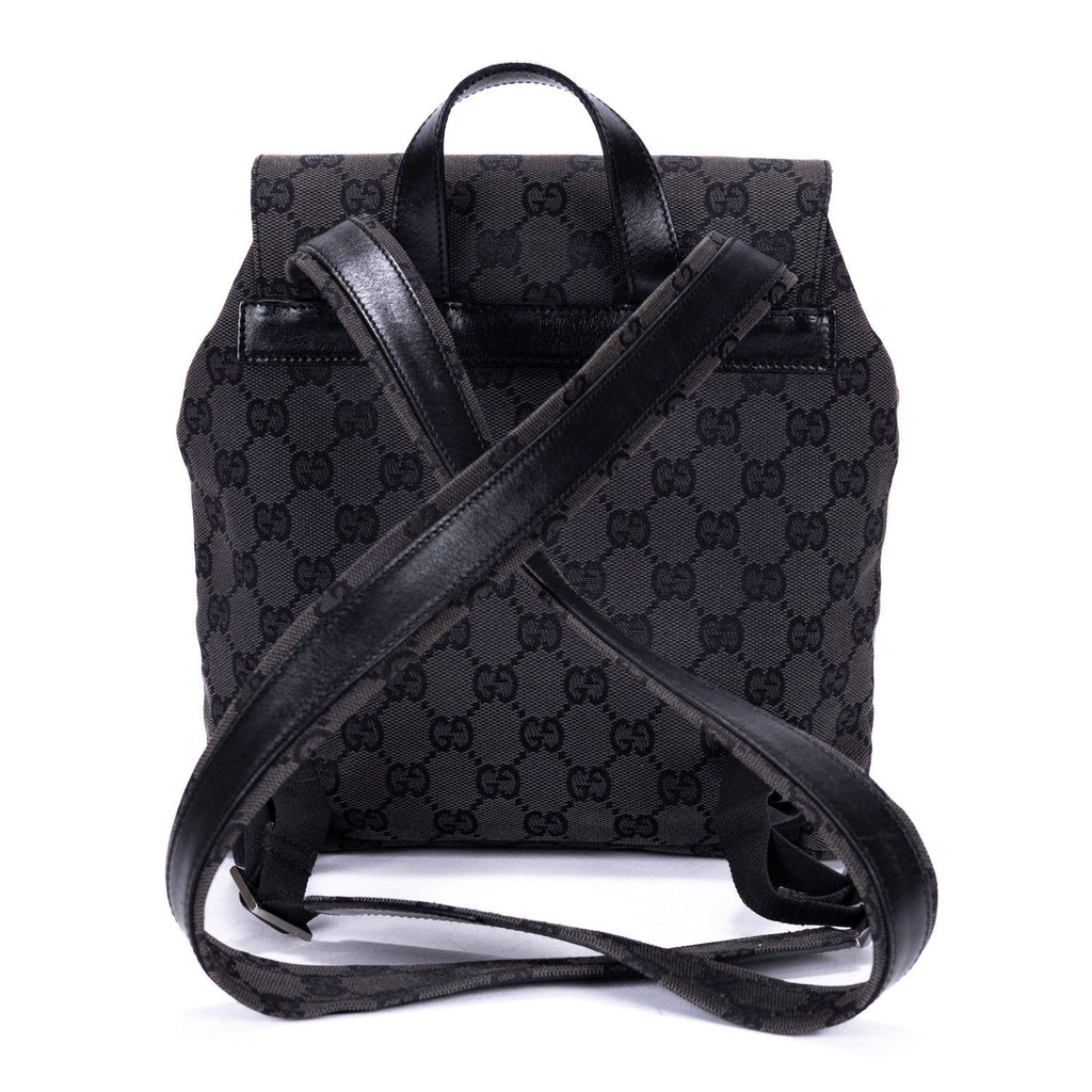 Gucci Front Pocket Backpack Black Monogram Canvas — view 5