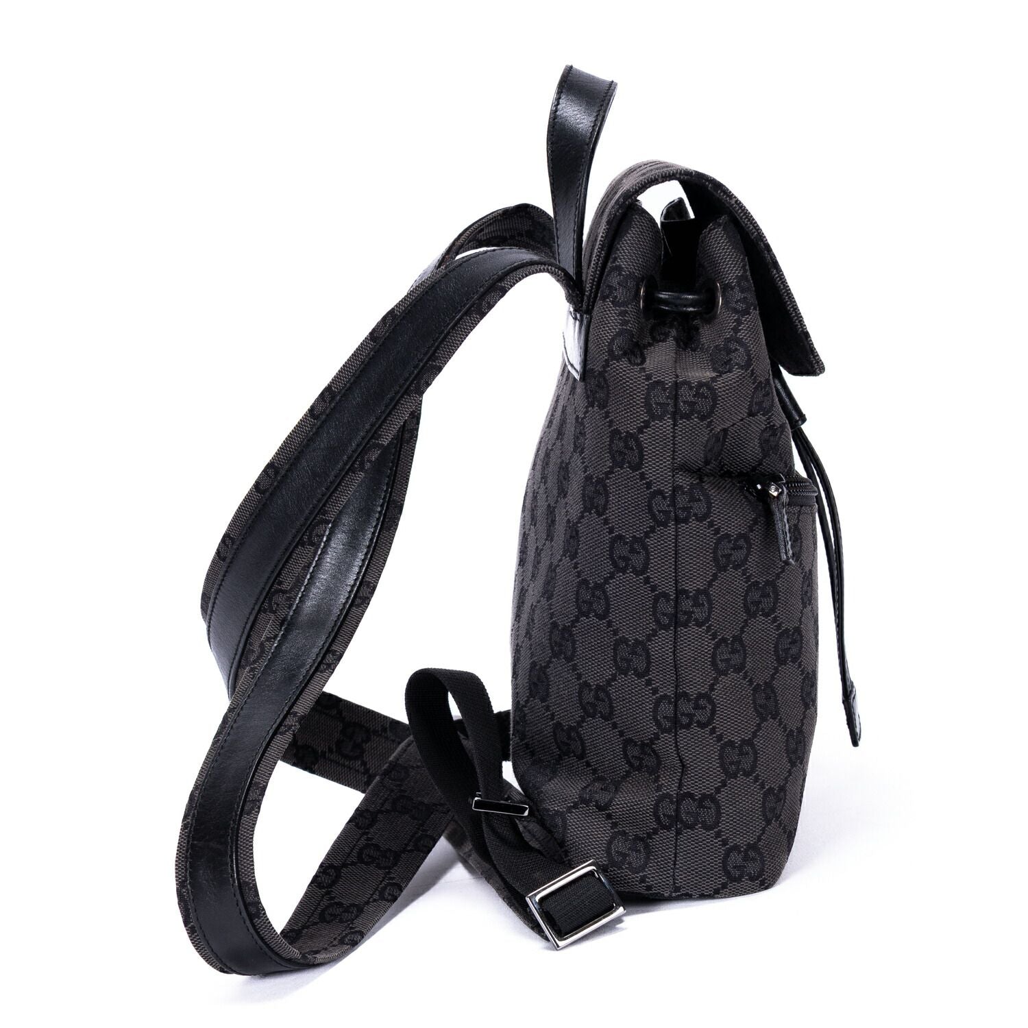 Gucci Front Pocket Backpack Black Monogram Canvas — view 4
