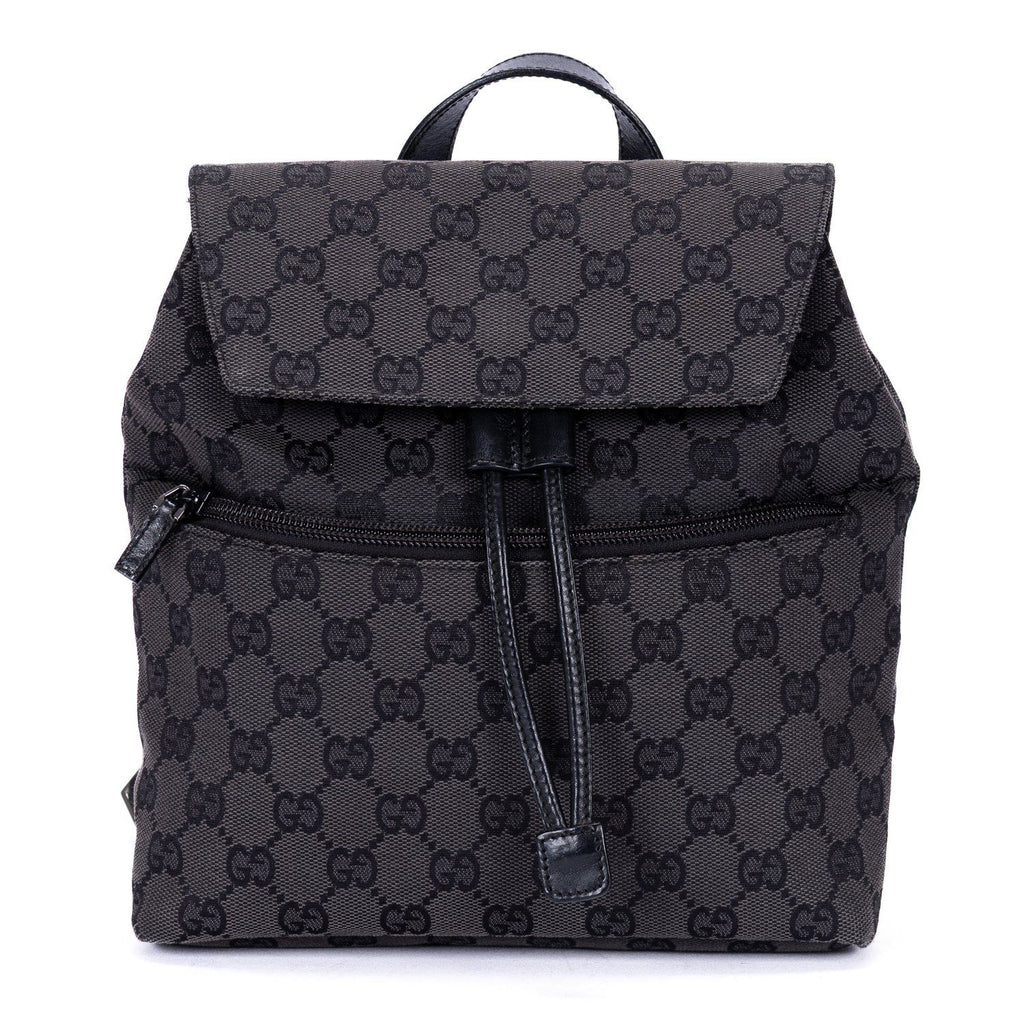 Gucci Front Pocket Backpack Black Monogram Canvas