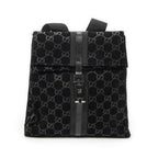 Gucci Jackie Backpack Black GG Suede Leather