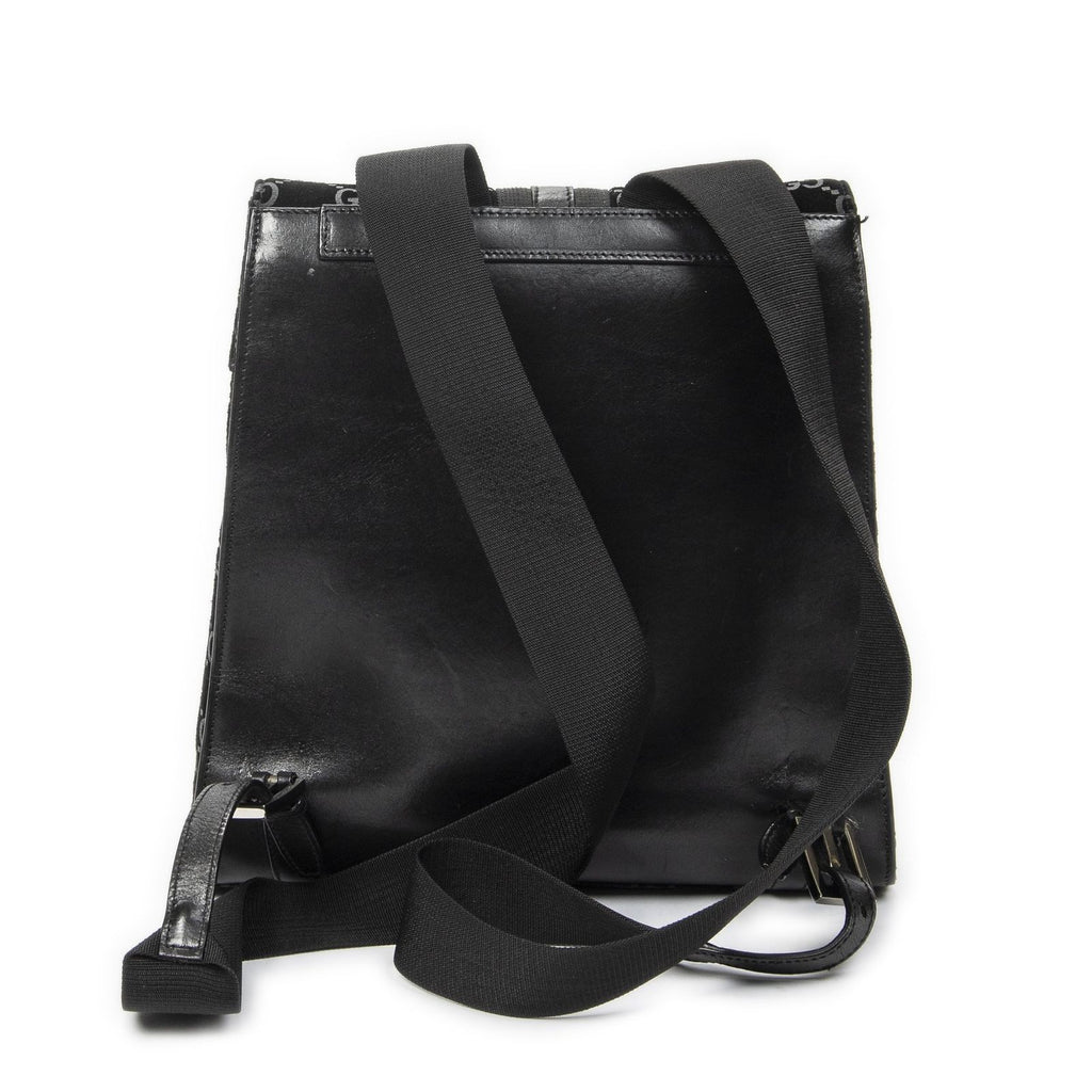 Gucci Jackie Backpack Black GG Suede Leather — view 5