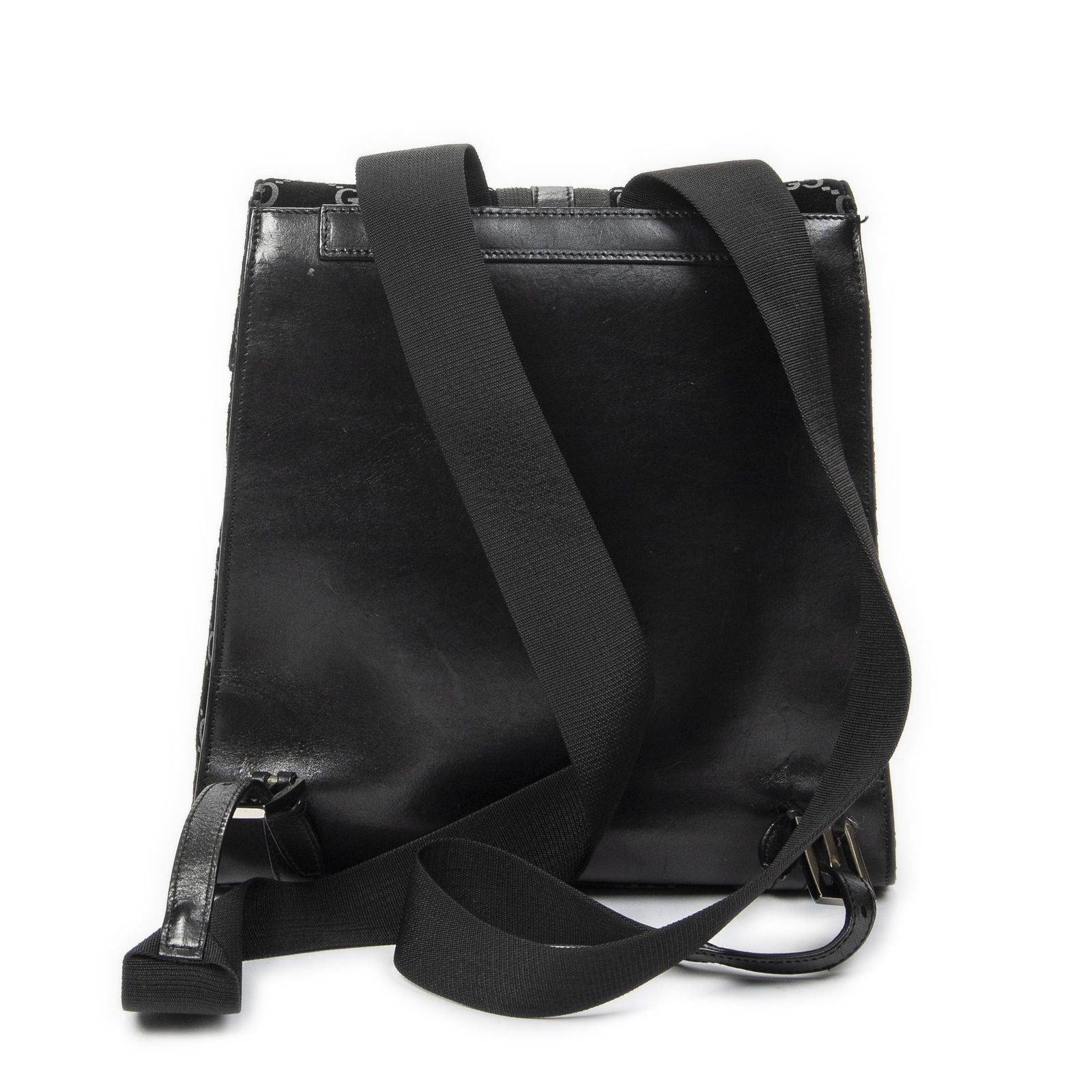 Gucci Jackie Backpack Black GG Suede Leather — view 5