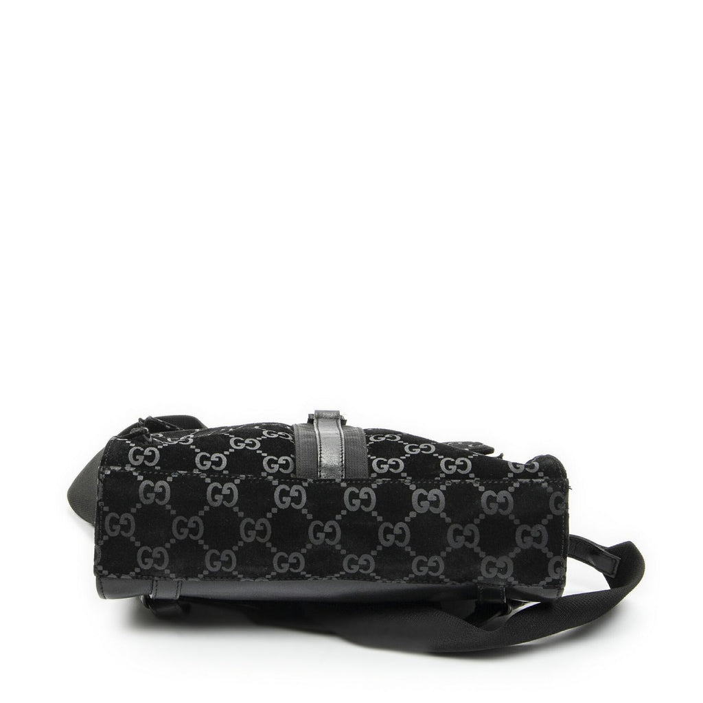 Gucci Jackie Backpack Black GG Suede Leather — view 6