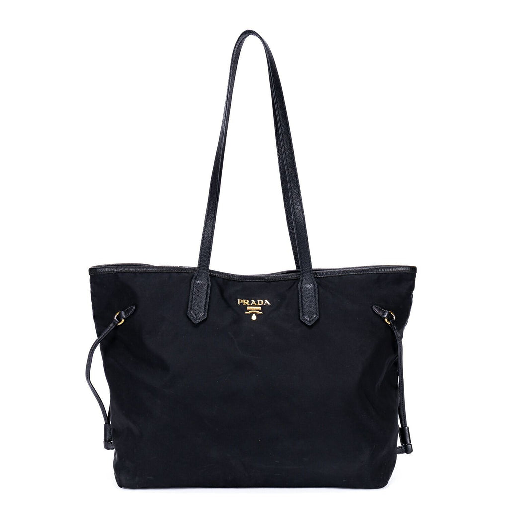 Prada Shopping Tote Black Nylon Canvas