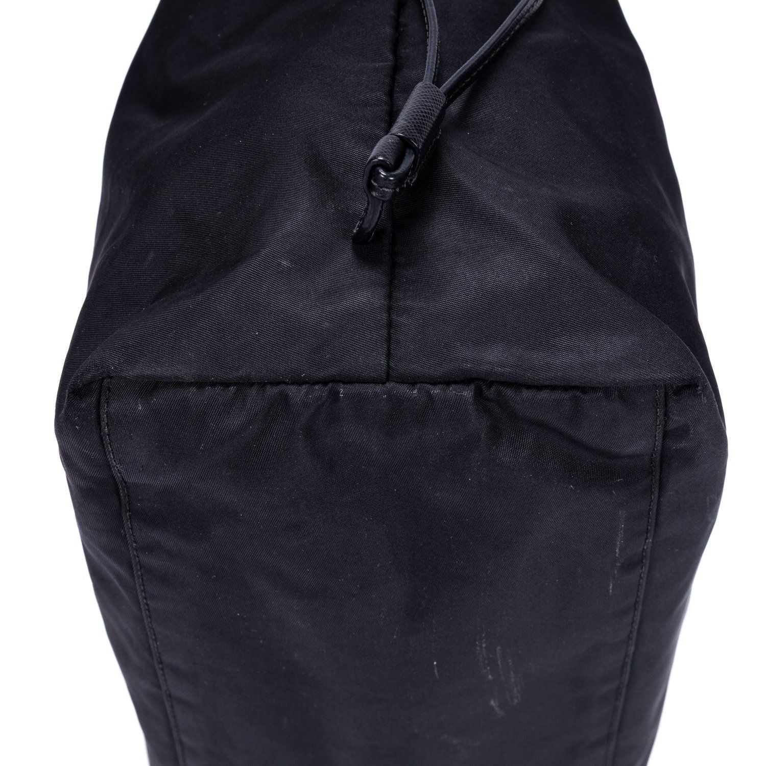 Prada Shopping Tote Black Nylon Canvas — view 7