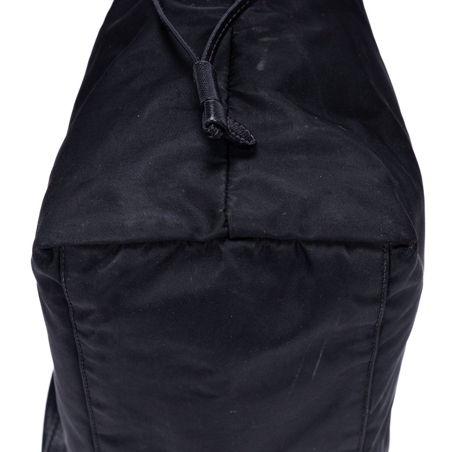 Prada Shopping Tote Black Nylon Canvas — view 8