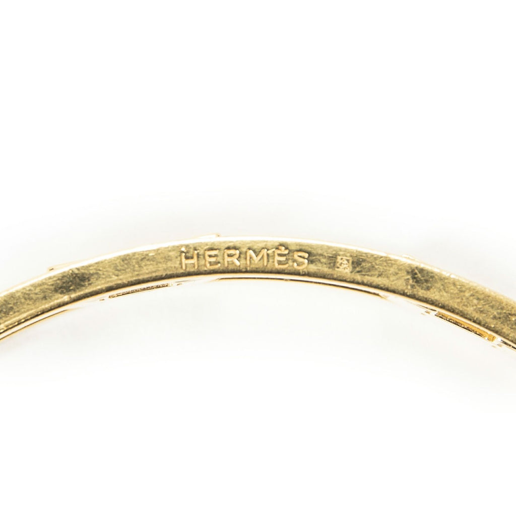 Hermes Rondo Ash Bangle Gold Black Plated Bracelet — view 4