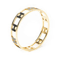 Hermes Rondo Ash Bangle Gold Black Plated Bracelet