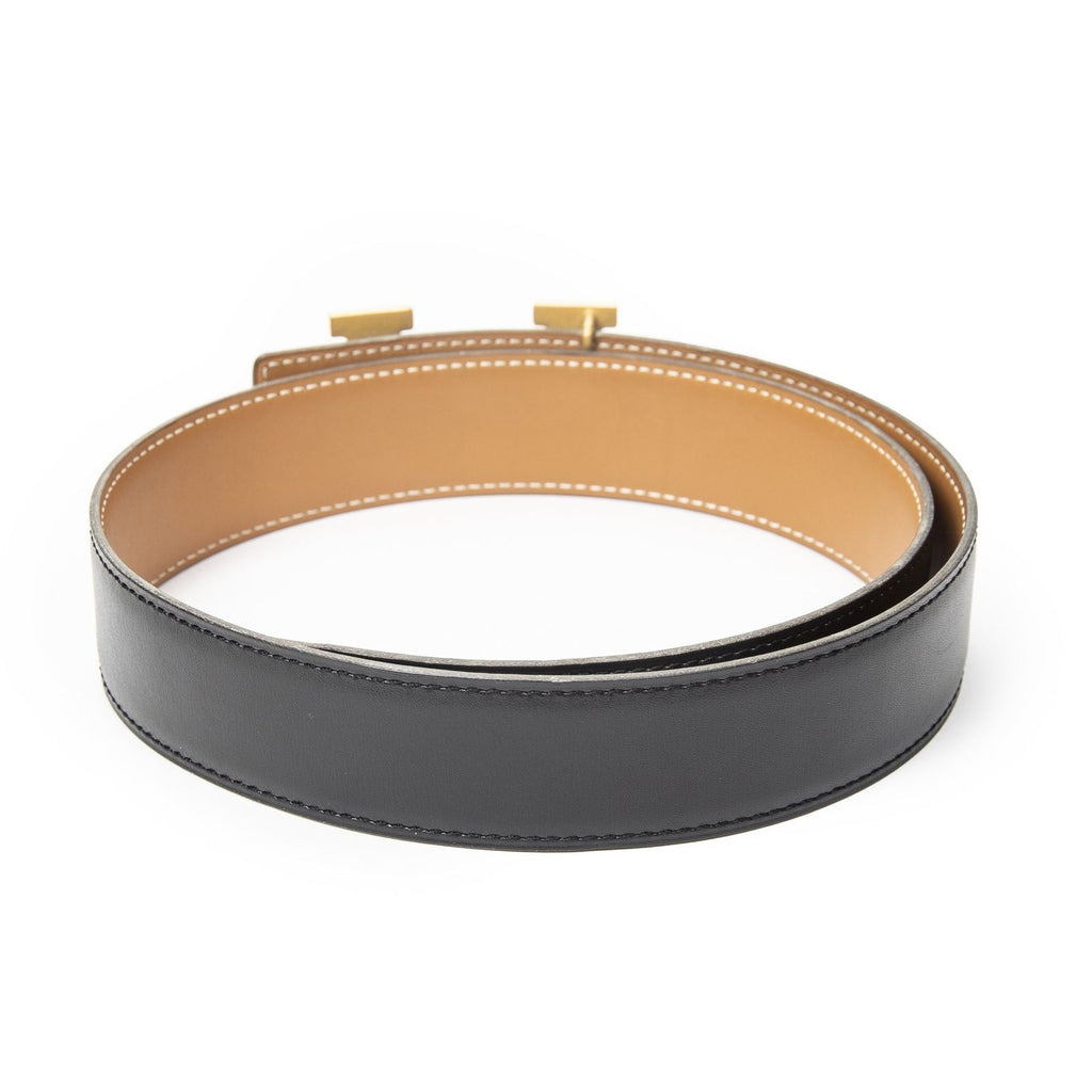 Hermes Constance Belt 32 Black Brown Box Leather — view 3