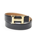 Hermes Constance Belt 32 Navy Brown Box Leather