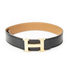 Hermes Constance Belt 32 Black Brown Box Leather — view 2