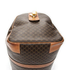 Celine Vintage Travel Boston Brown Macadam Canvas Shoulder — view 7