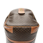 Celine Vintage Travel Boston Brown Macadam Canvas Shoulder — view 8