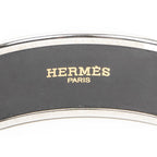 Hermes Enamel Bangle Black White Zigzag Motifa Bracelet — view 4