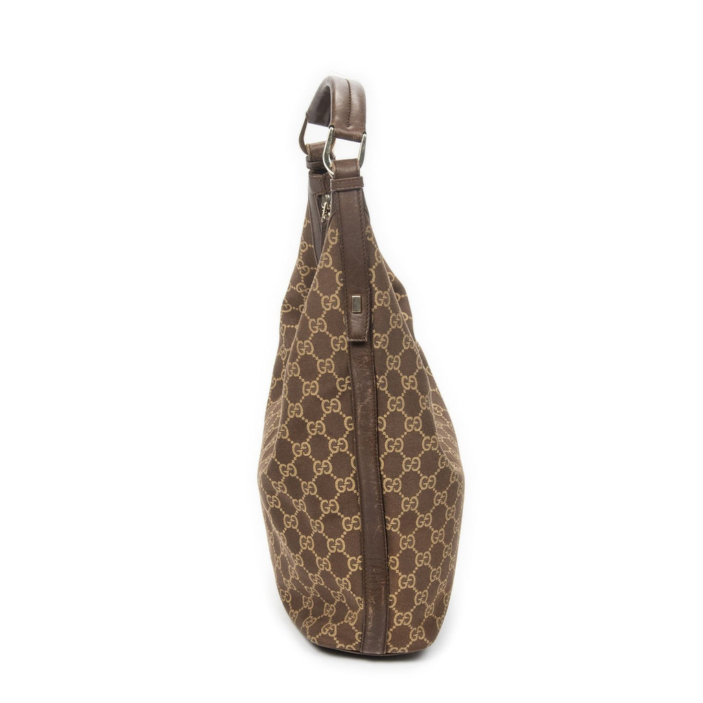 Gucci Vintage Mini Zip Hobo Brown GG Canvas — view 4