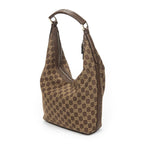 Gucci Vintage Mini Zip Hobo Brown GG Canvas — view 2