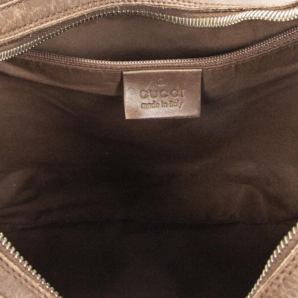 Gucci Vintage Mini Zip Hobo Brown GG Canvas — view 9