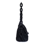Prada Tessuto Gaufre Chain Bag Black Nylon Canvas — view 4