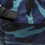 Prada Drawstring Backpack Blue Black Camouflage Nylon — view 7