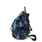 Prada Drawstring Backpack Blue Black Camouflage Nylon — view 3