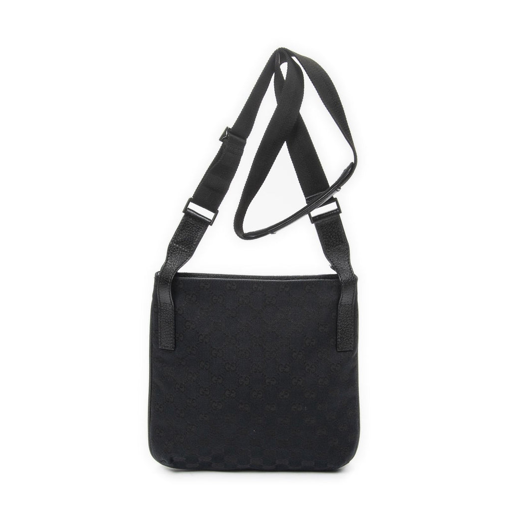 Gucci Front Slip Pocket Crossbody Black GG Canvas — view 5