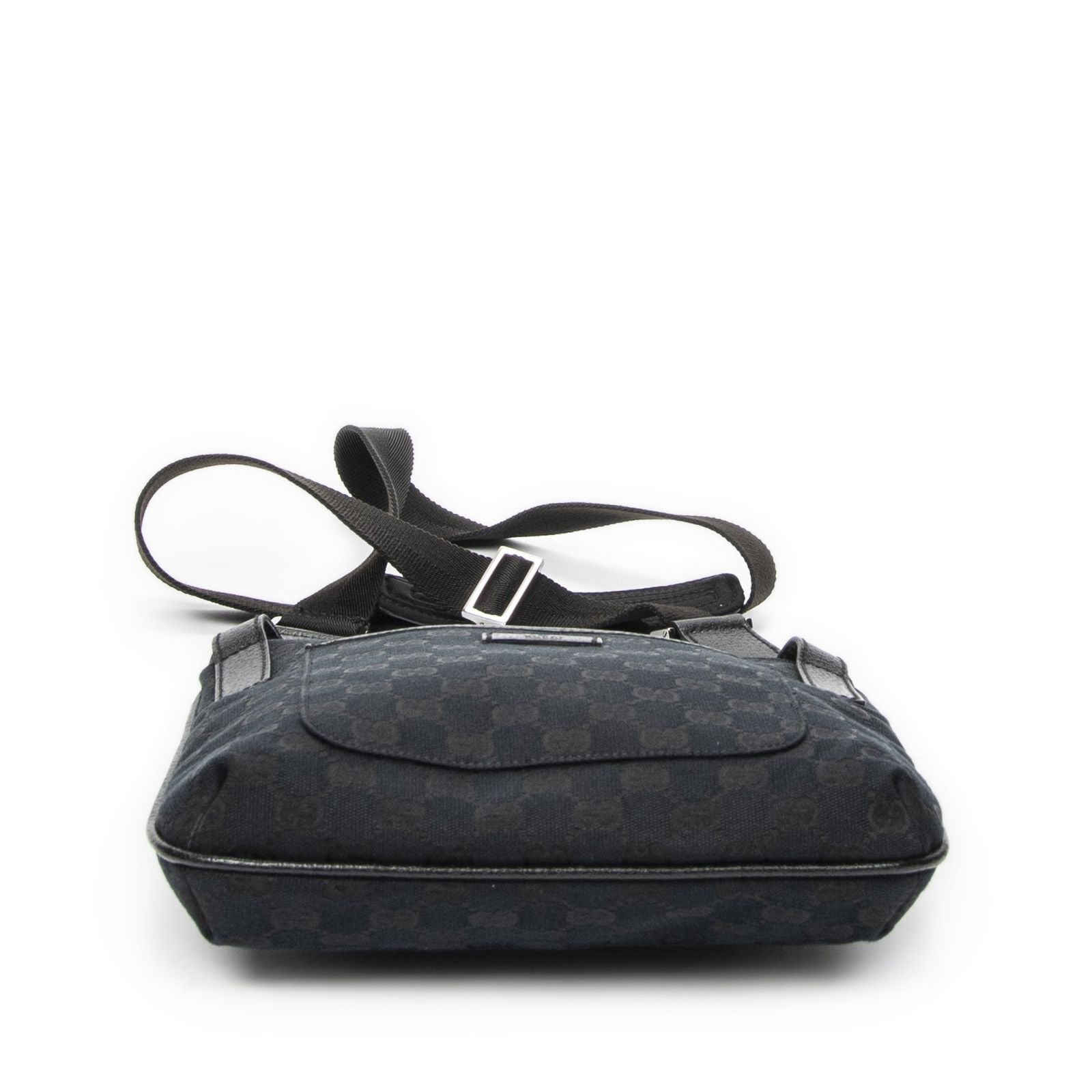 Gucci Front Slip Pocket Crossbody Black GG Canvas — view 6