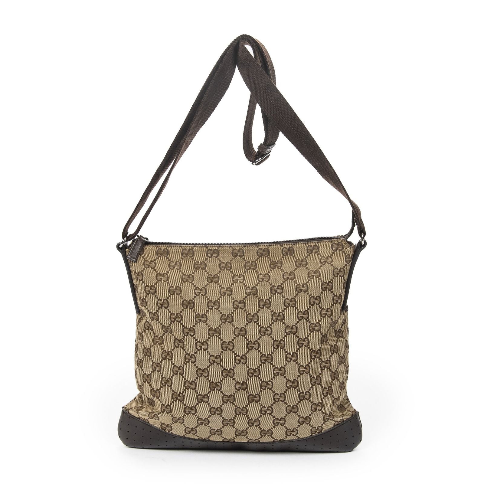 Gucci Web Media Messenger Beige Brown GG Canvas — view 5