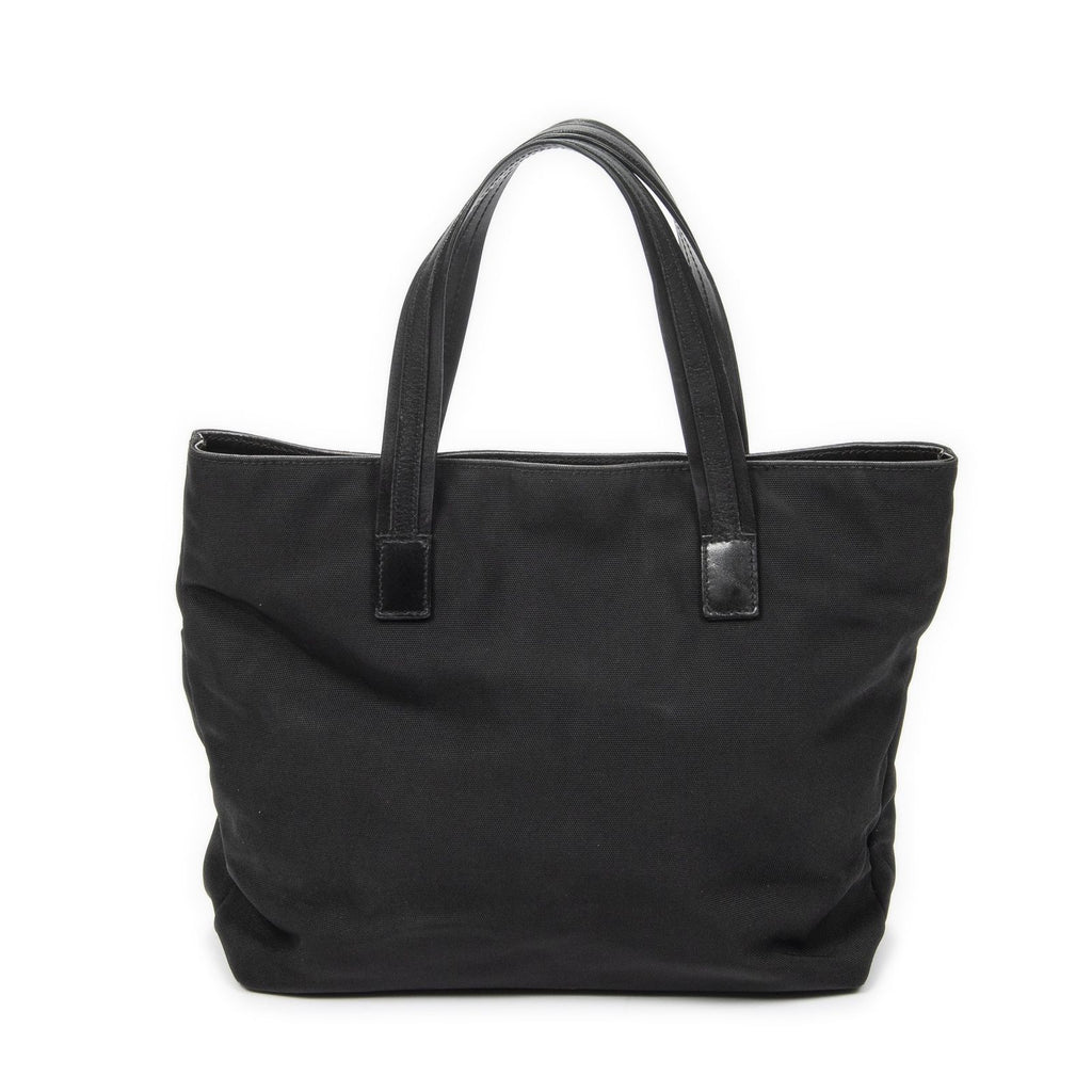 Gucci Double Pocket Satchel Black Nylon Canvas — view 5