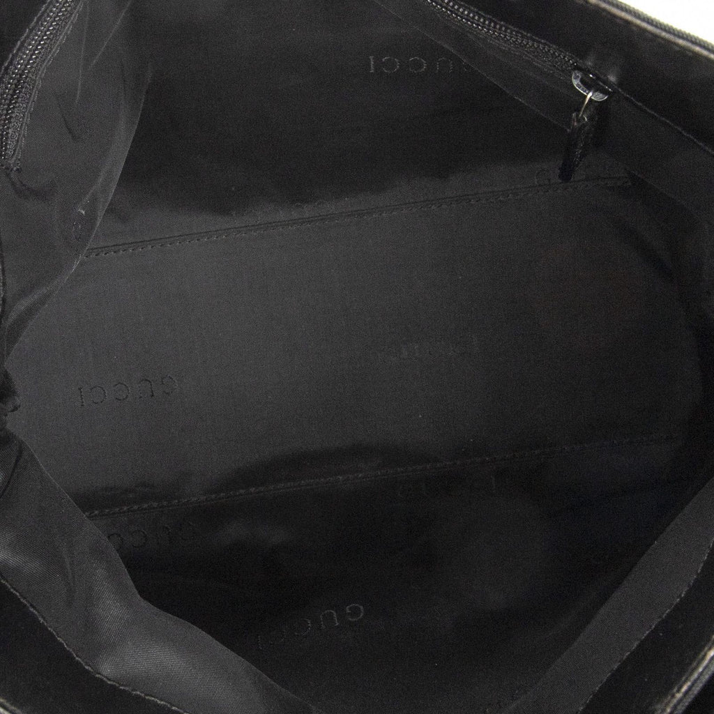 Gucci Double Pocket Satchel Black Nylon Canvas — view 9