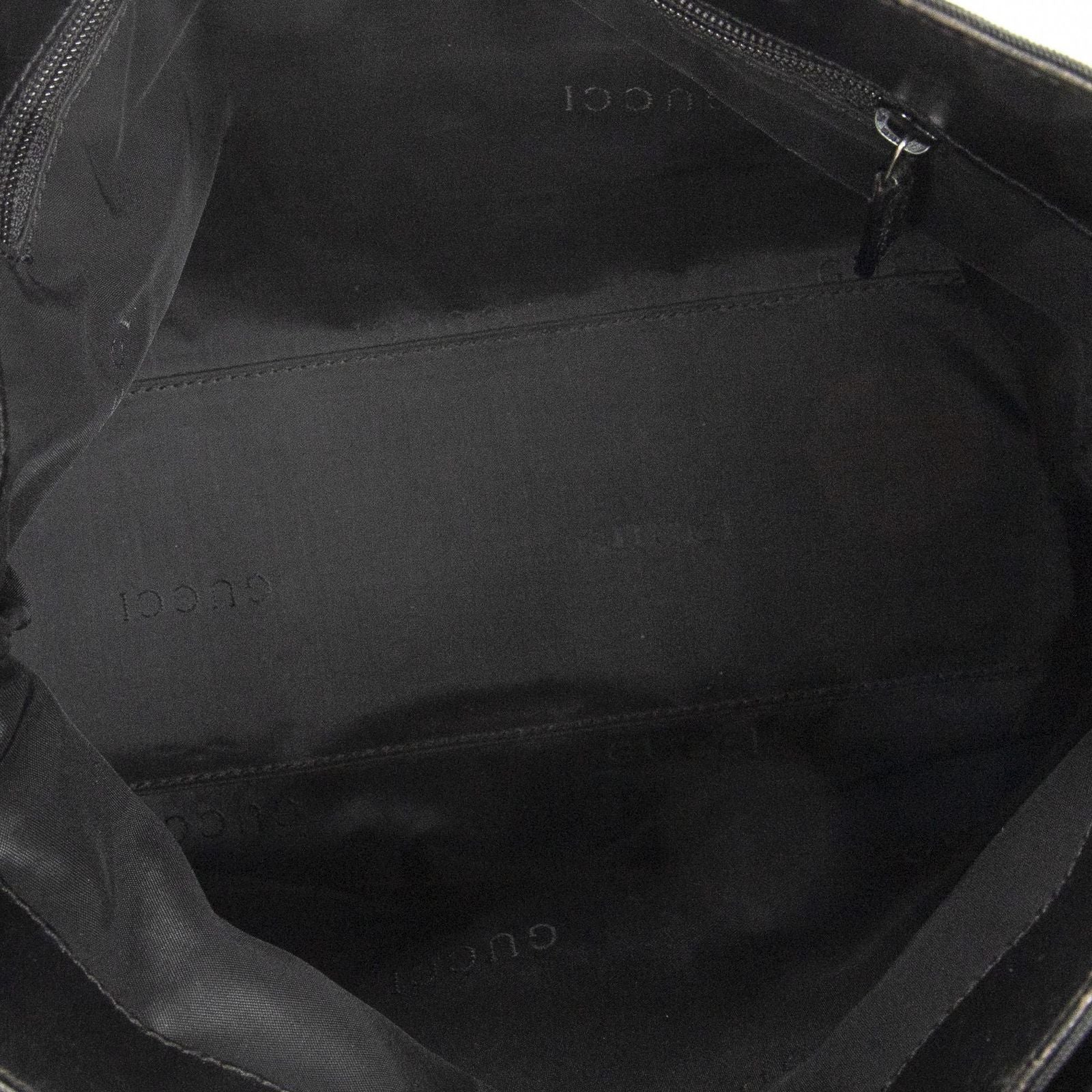 Gucci Double Pocket Satchel Black Nylon Canvas — view 9