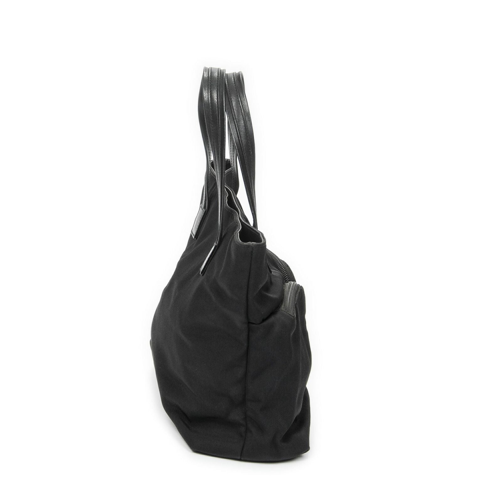 Gucci Double Pocket Satchel Black Nylon Canvas — view 4