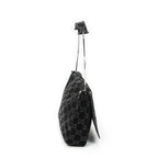Gucci Vintage Flap Top Handle Black GG Suede Leather — view 4