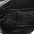 Gucci Vintage Flap Top Handle Black GG Suede Leather — view 9