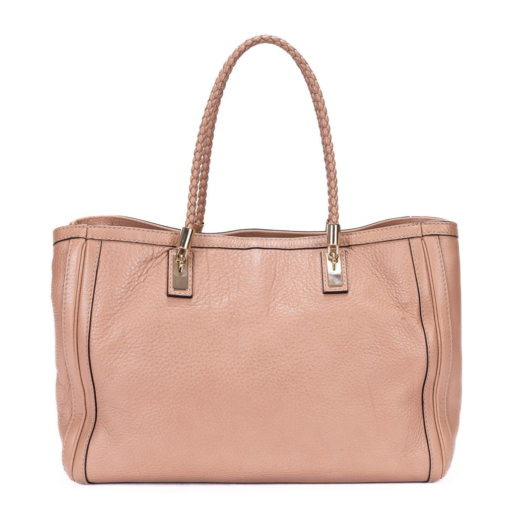 Gucci Bella Bamboo Pink Spike Calfskin Leather Messenger — view 5
