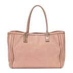 Gucci Bella Bamboo Pink Spike Calfskin Leather Messenger — view 5
