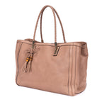 Gucci Bella Bamboo Pink Spike Calfskin Leather Messenger — view 2