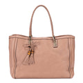 Gucci Bella Bamboo Pink Spike Calfskin Leather Messenger