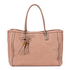 Gucci Bella Bamboo Pink Spike Calfskin Leather Messenger