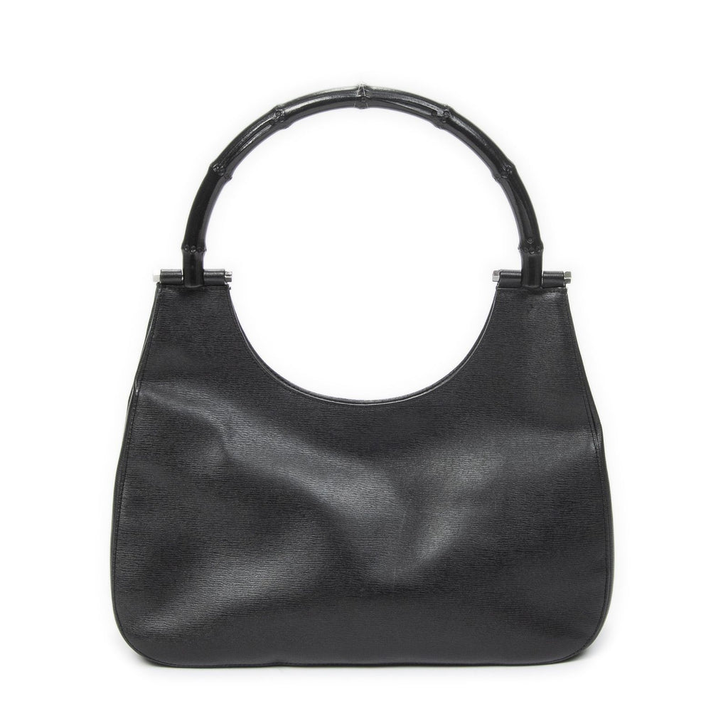 Gucci Bamboo Hobo Black Texture Leather — view 5
