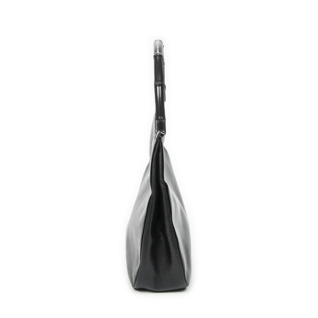 Gucci Bamboo Hobo Black Texture Leather — view 3