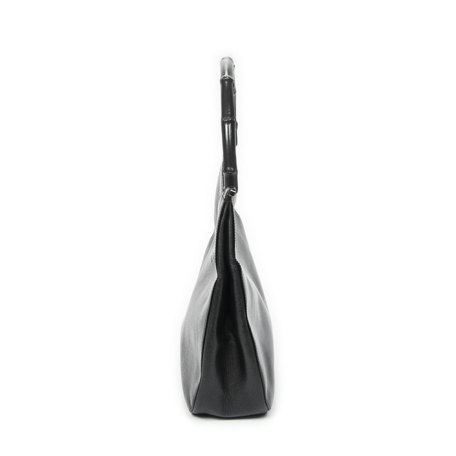 Gucci Bamboo Hobo Black Texture Leather — view 3
