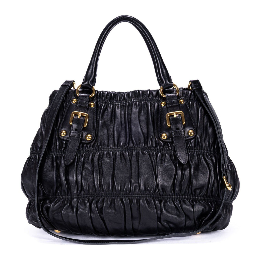 Prada Satchel Black Nappago Full Leather — view 5