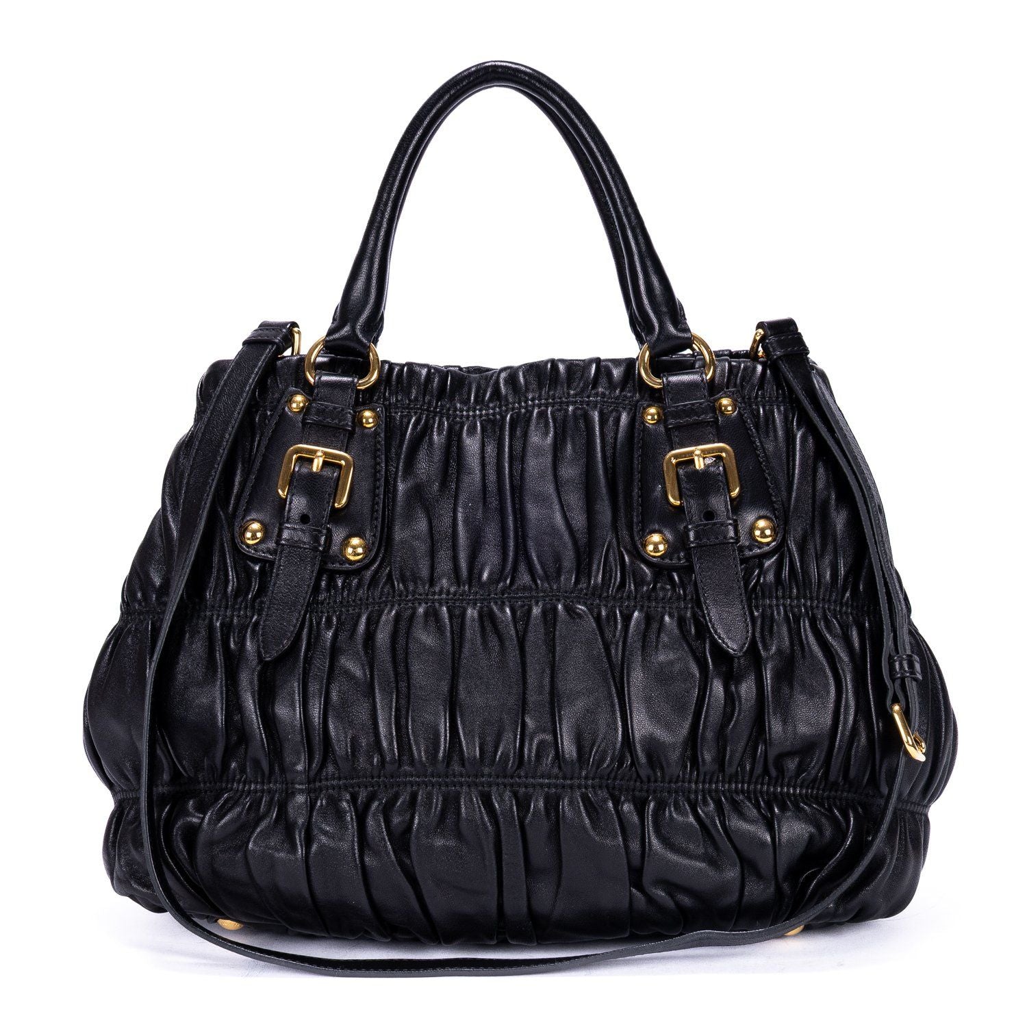 Prada Satchel Black Nappago Full Leather — view 5