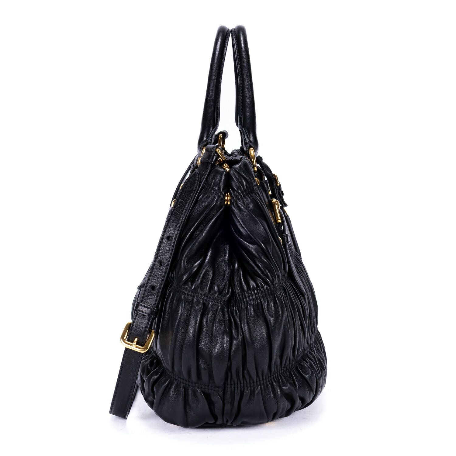 Prada Satchel Black Nappago Full Leather — view 4