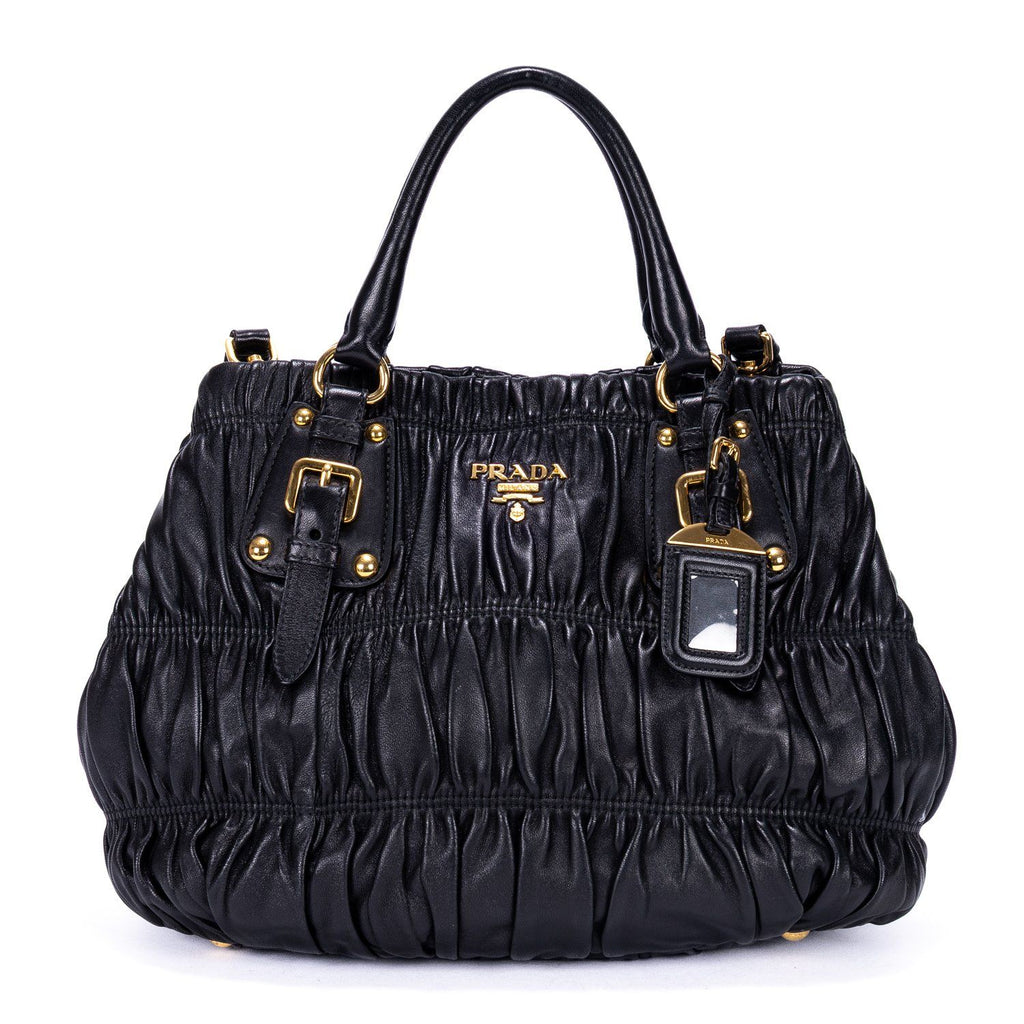Prada Satchel Black Nappago Full Leather