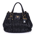 Prada Satchel Black Nappago Full Leather
