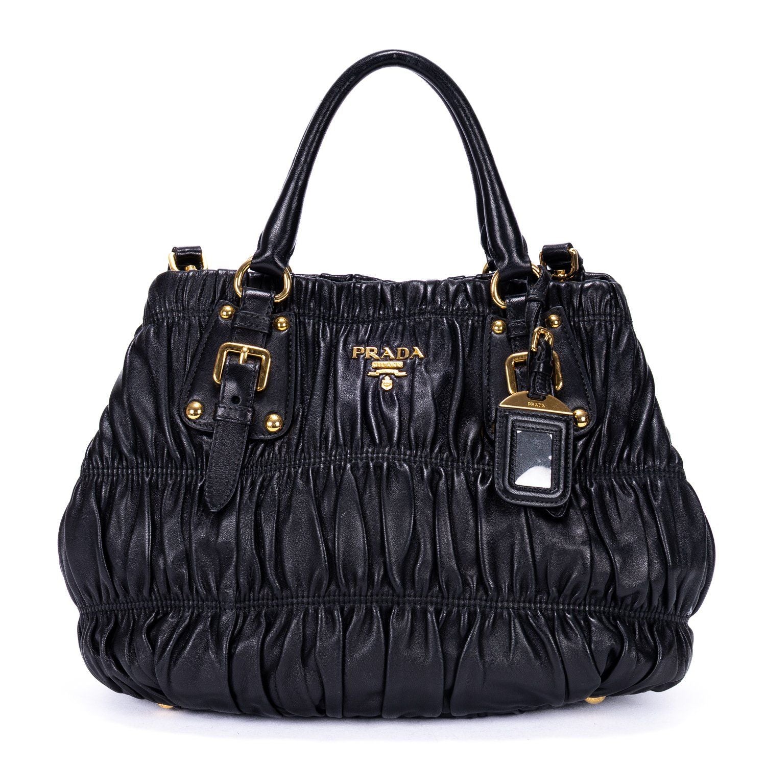 Prada Satchel Black Nappago Full Leather