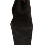Chanel Square Classic Single Flap Black Suede Leather — view 7
